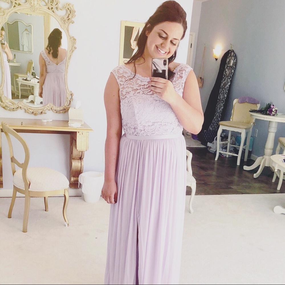 David’s Bridal Bridesmaid Dress in Iris!